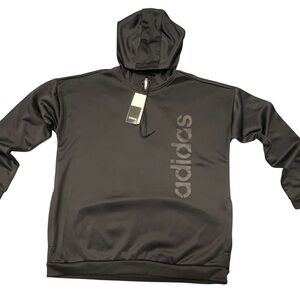 ADIDAS Sweatshirt Black Pullover Hoodie Jacket Size L,NWT Womens